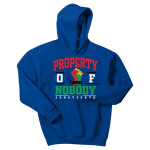 Classic Funny Property Of Nobody Freedom Melanin Junenth Gift Kids Hoodie