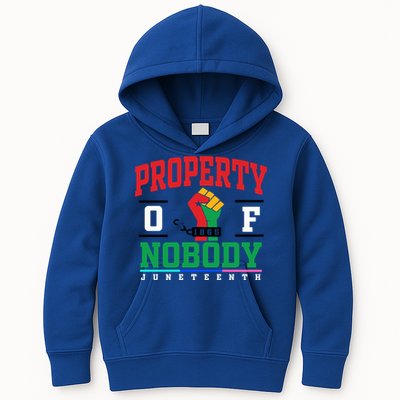 Classic Funny Property Of Nobody Freedom Melanin Junenth Gift Kids Hoodie