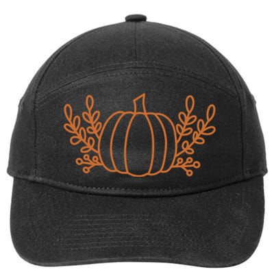 Cool Fancy Pumpkin Fall 7-Panel Snapback Hat