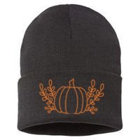 Cool Fancy Pumpkin Fall Sustainable Knit Beanie