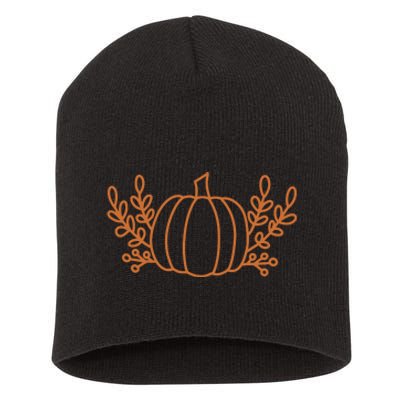 Cool Fancy Pumpkin Fall Short Acrylic Beanie