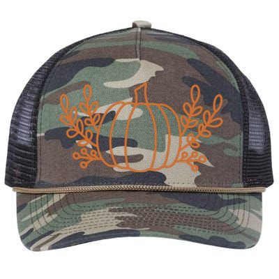 Cool Fancy Pumpkin Fall Retro Rope Trucker Hat Cap