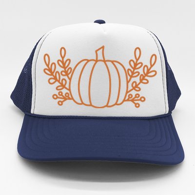 Cool Fancy Pumpkin Fall Trucker Hat