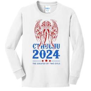 Cthulhu For President Kids Long Sleeve Shirt