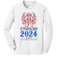 Cthulhu For President Kids Long Sleeve Shirt