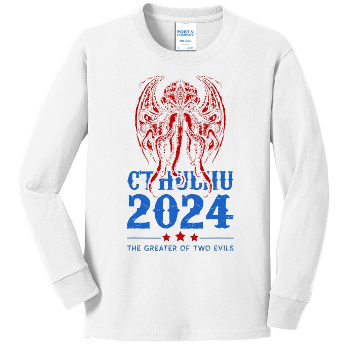 Cthulhu For President Kids Long Sleeve Shirt