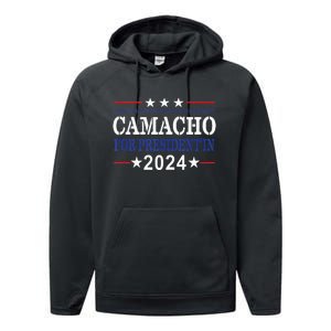 CAMACHO FOR PRESIDENTIN 2024 Presidential Election Humor Performance Fleece Hoodie