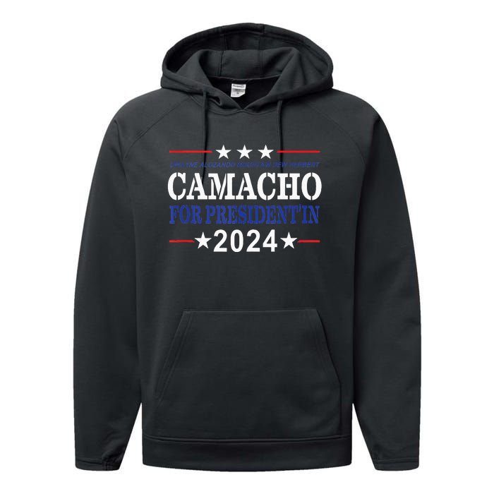 CAMACHO FOR PRESIDENTIN 2024 Presidential Election Humor Performance Fleece Hoodie