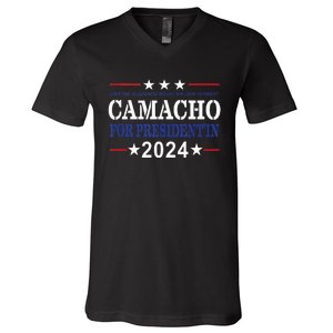 CAMACHO FOR PRESIDENTIN 2024 Presidential Election Humor V-Neck T-Shirt