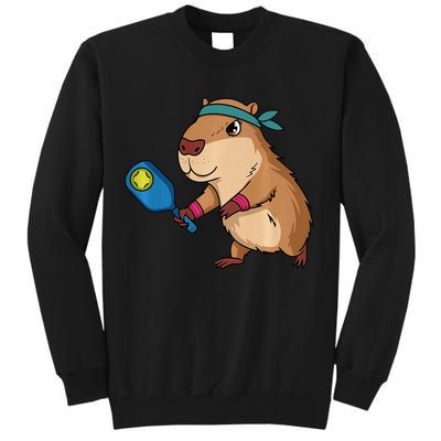 Capybara Funny Pickleball Capybara Pickle Ball Women Sweatshirt
