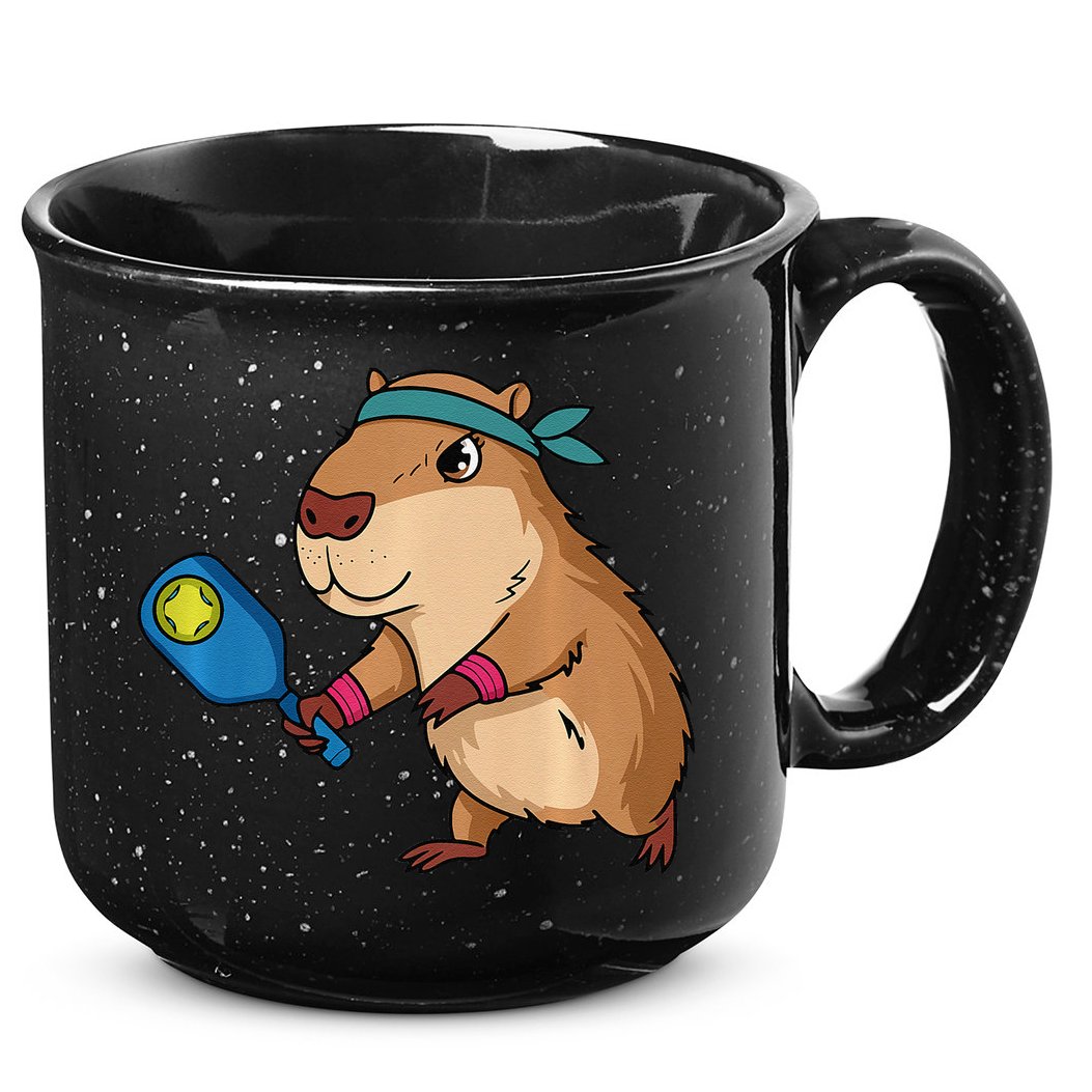 Capybara Funny Pickleball Capybara Pickle Ball Women 15oz Campfire Ceramic Mug