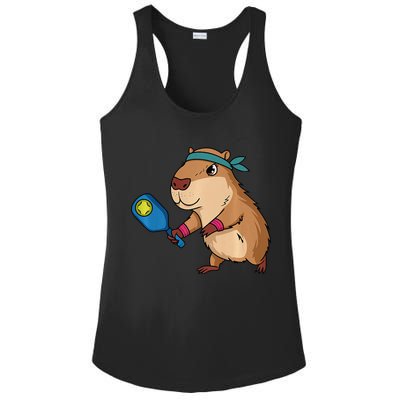 Capybara Funny Pickleball Capybara Pickle Ball Women Ladies PosiCharge Competitor Racerback Tank