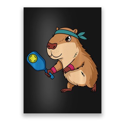 Capybara Funny Pickleball Capybara Pickle Ball Women Poster