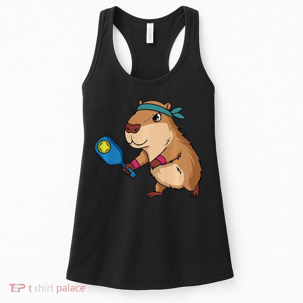 Capybara Funny Pickleball Capybara Pickle Ball Women Womens Tank Top