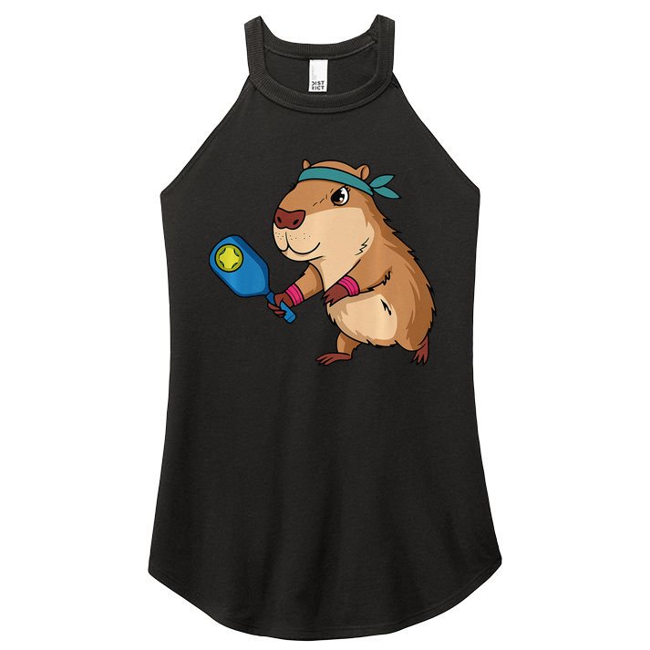 Capybara Funny Pickleball Capybara Pickle Ball Women Women's Perfect Tri Rocker Tank