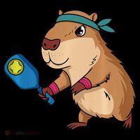 Capybara Funny Pickleball Capybara Pickle Ball Women Women's V-Neck T-Shirt