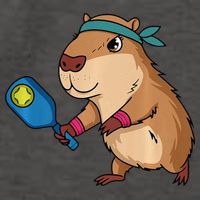 Capybara Funny Pickleball Capybara Pickle Ball Women Vector Backpack