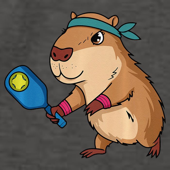 Capybara Funny Pickleball Capybara Pickle Ball Women Vector Backpack