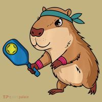 Capybara Funny Pickleball Capybara Pickle Ball Women T-Shirt