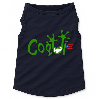 Coqui Frog Puerto Rican Flag Puerto Rico Vacation Souvenir Doggie Tank