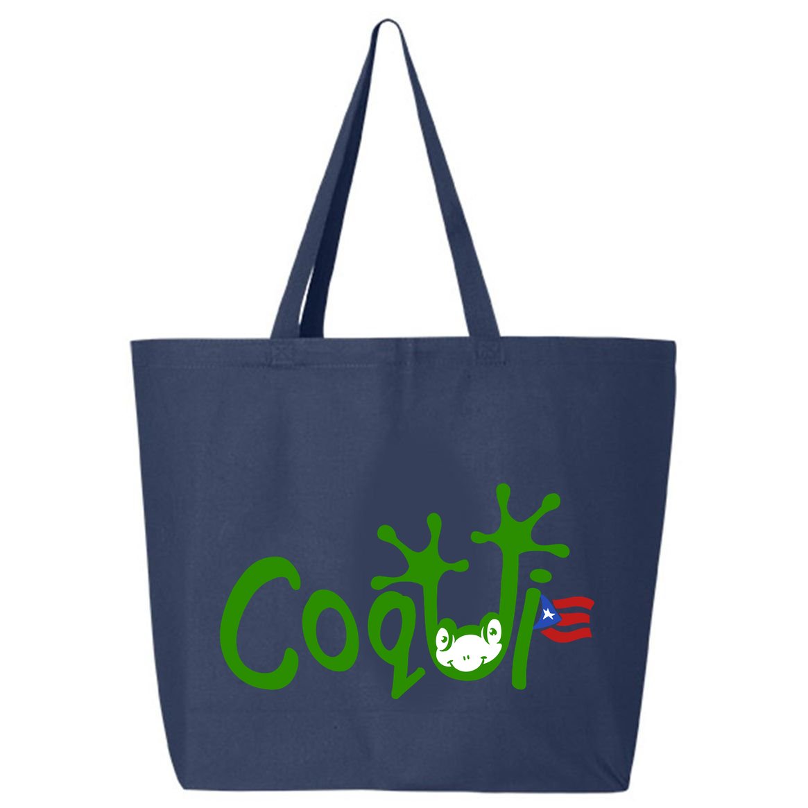 Coqui Frog Puerto Rican Flag Puerto Rico Vacation Souvenir 25L Jumbo Tote