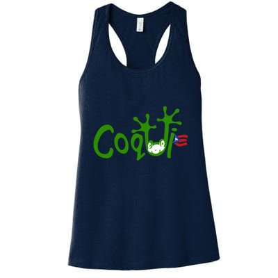 Coqui Frog Puerto Rican Flag Puerto Rico Vacation Souvenir Womens Tank Top