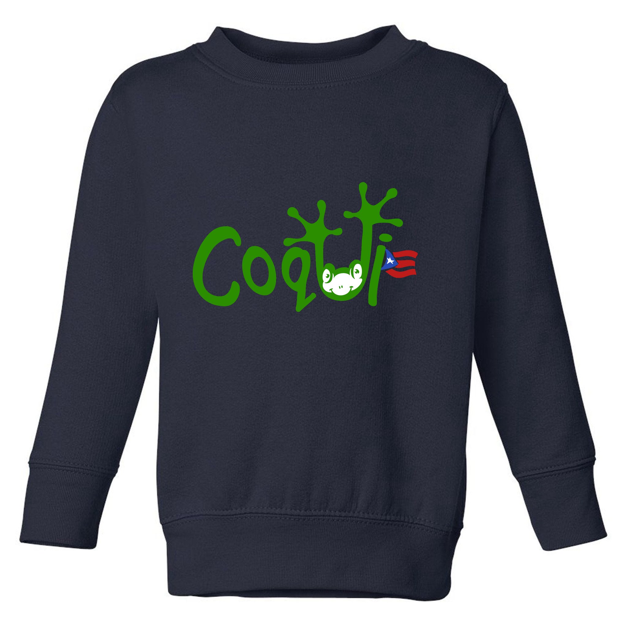 Coqui Frog Puerto Rican Flag Puerto Rico Vacation Souvenir Toddler Sweatshirt