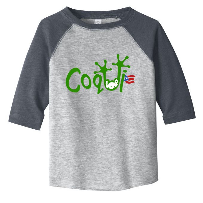 Coqui Frog Puerto Rican Flag Puerto Rico Vacation Souvenir Toddler Fine Jersey T-Shirt