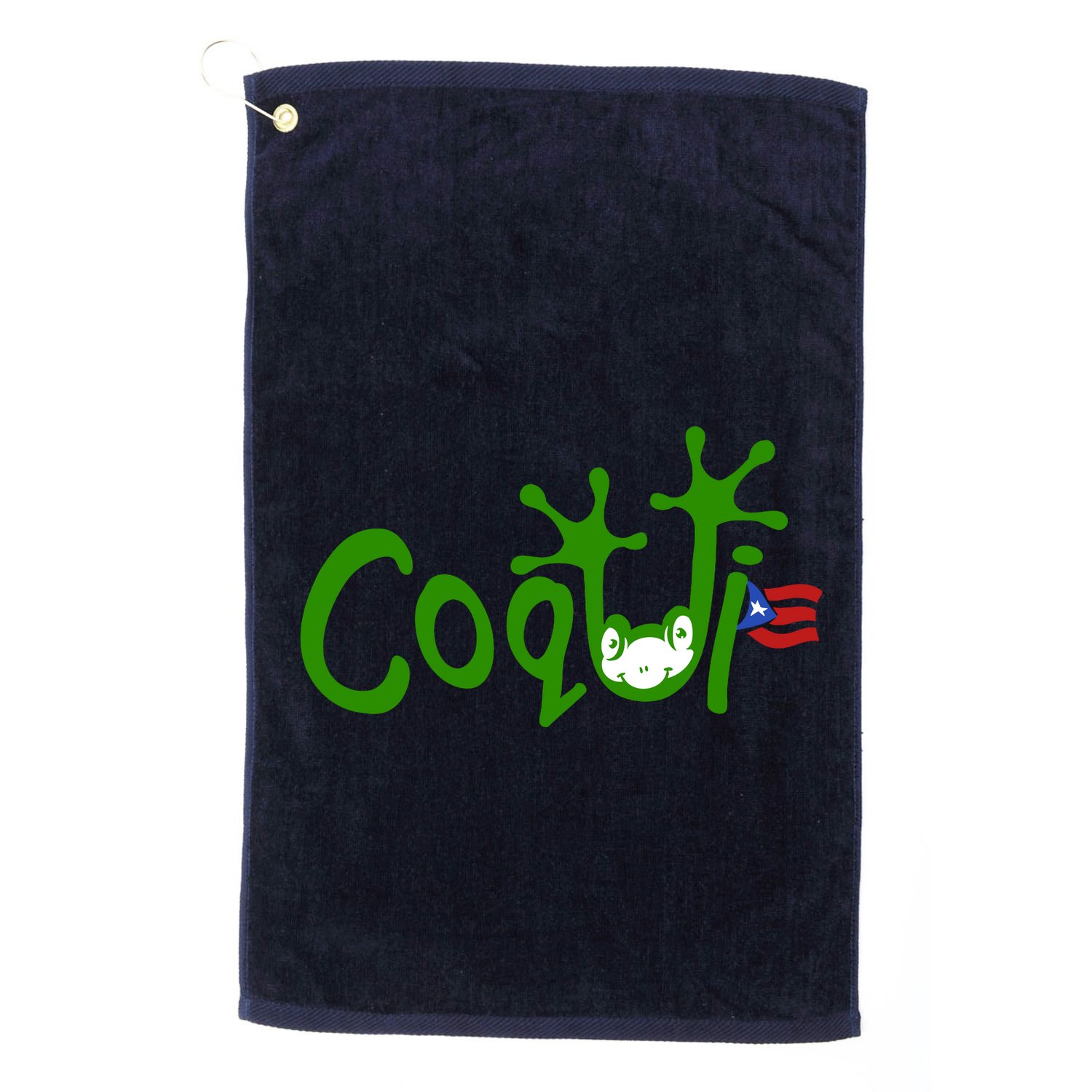 Coqui Frog Puerto Rican Flag Puerto Rico Vacation Souvenir Golf Towel