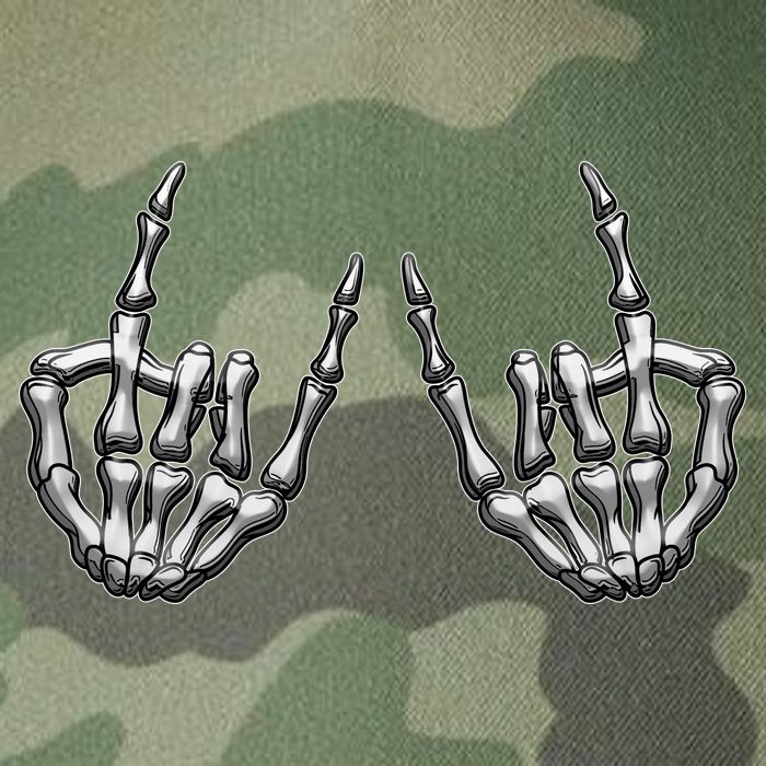 Cool Funny Punk Rock On Skeleton Hands Legacy Tie Dye Trucker Hat