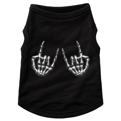 Cool Funny Punk Rock On Skeleton Hands Doggie Tank