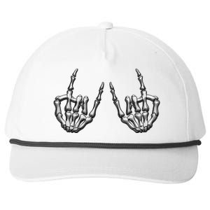 Cool Funny Punk Rock On Skeleton Hands Snapback Five-Panel Rope Hat