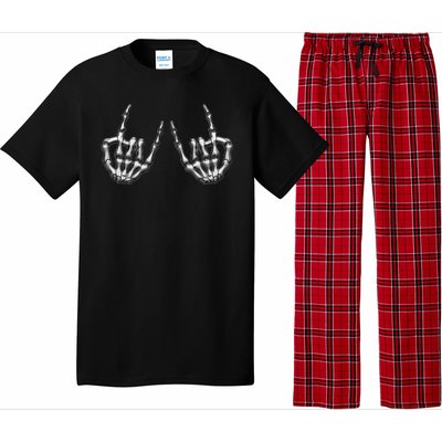 Cool Funny Punk Rock On Skeleton Hands Pajama Set