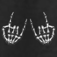 Cool Funny Punk Rock On Skeleton Hands Golf Towel