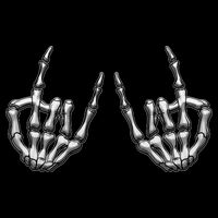 Cool Funny Punk Rock On Skeleton Hands Wool Snapback Cap