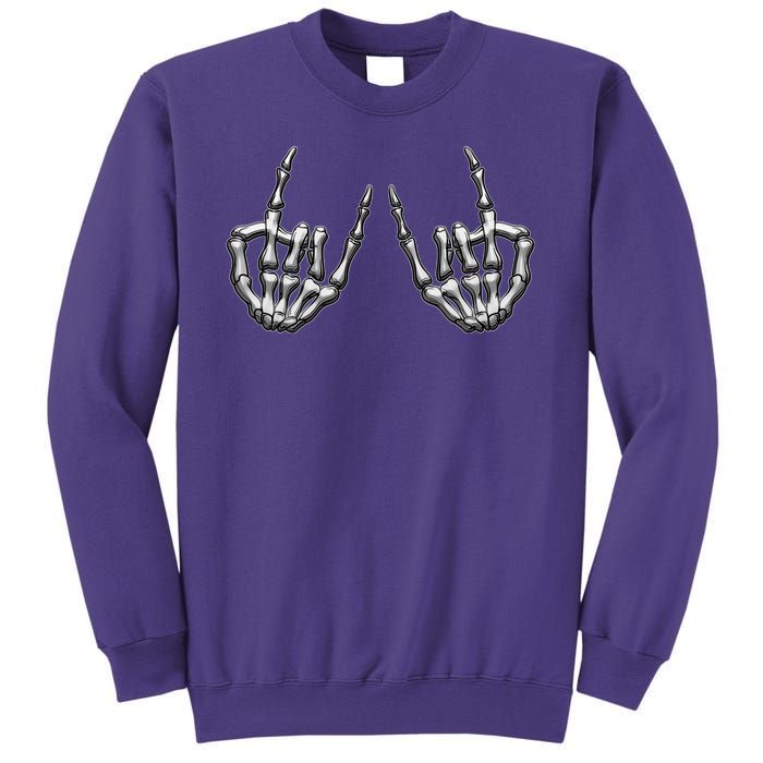 Cool Funny Punk Rock On Skeleton Hands Sweatshirt