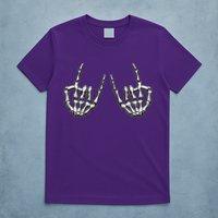 Cool Funny Punk Rock On Skeleton Hands T-Shirt