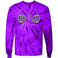 Cool Funny Punk Rock On Skeleton Hands Tie-Dye Long Sleeve Shirt