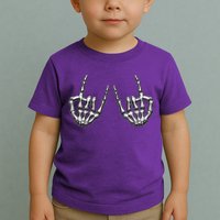 Cool Funny Punk Rock On Skeleton Hands Toddler T-Shirt
