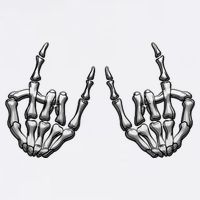 Cool Funny Punk Rock On Skeleton Hands Garment-Dyed Sweatshirt