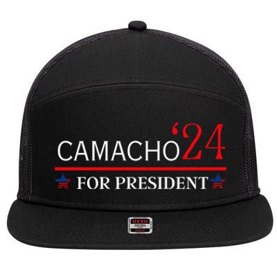 CAMACHO FOR PRESIDENT IN 2024 7 Panel Mesh Trucker Snapback Hat