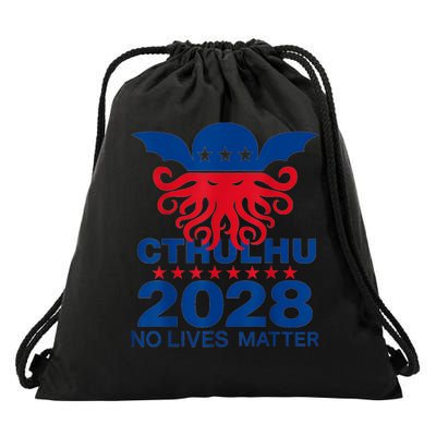 Cthulhu For President American Elections 2028 Cthulhu Evil Drawstring Bag