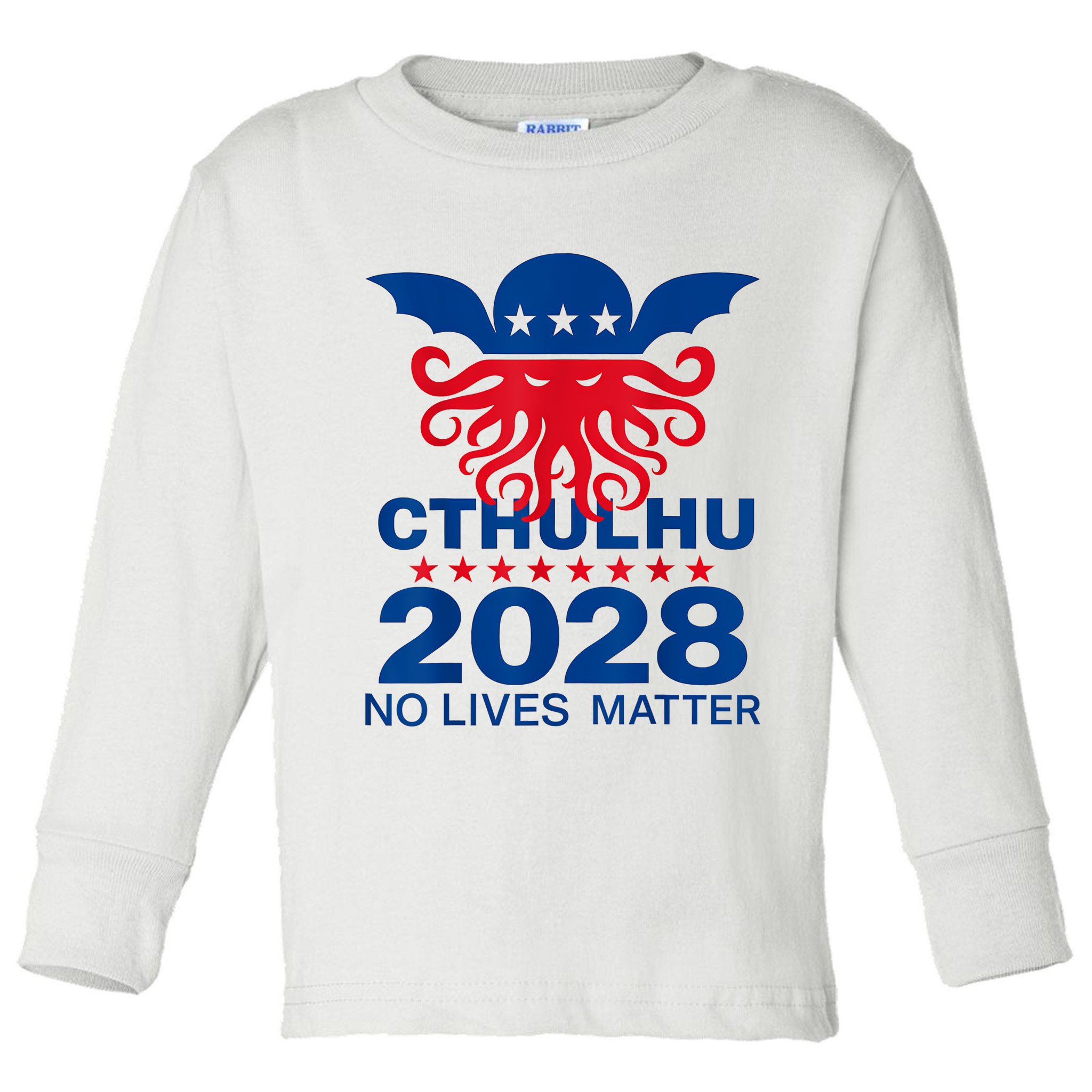 Cthulhu For President American Elections 2028 Cthulhu Evil Toddler Long Sleeve Shirt