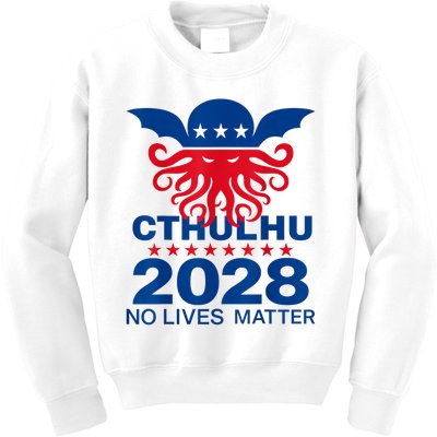 Cthulhu For President American Elections 2028 Cthulhu Evil Kids Sweatshirt