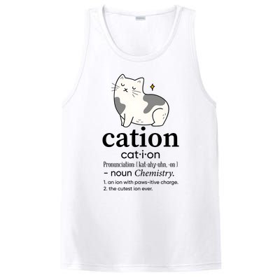 Cation Funny Pronoun Chemistry Cat Lover Pet Lover PosiCharge Competitor Tank