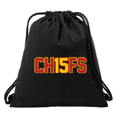 Ch15fs Football Playoffs Mahomes Fan Gift Drawstring Bag