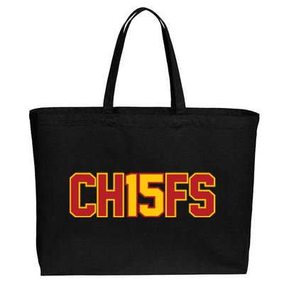 Ch15fs Football Playoffs Mahomes Fan Gift Cotton Canvas Jumbo Tote