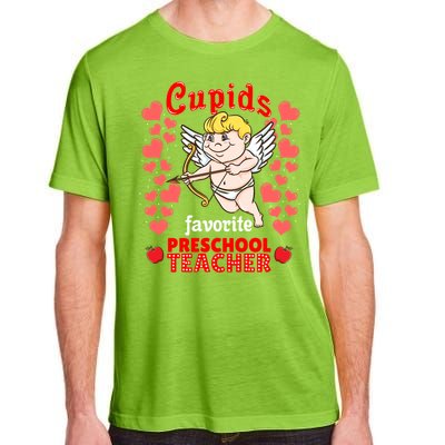 Cupids Favorite Preschool Teacher Valentines Day Gift Adult ChromaSoft Performance T-Shirt