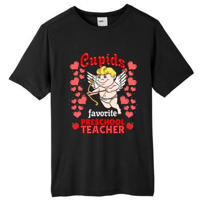 Cupids Favorite Preschool Teacher Valentines Day Gift Tall Fusion ChromaSoft Performance T-Shirt