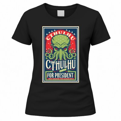 Cthulhu For President 2024 Vintage Vote So Death May Die Women's T-Shirt